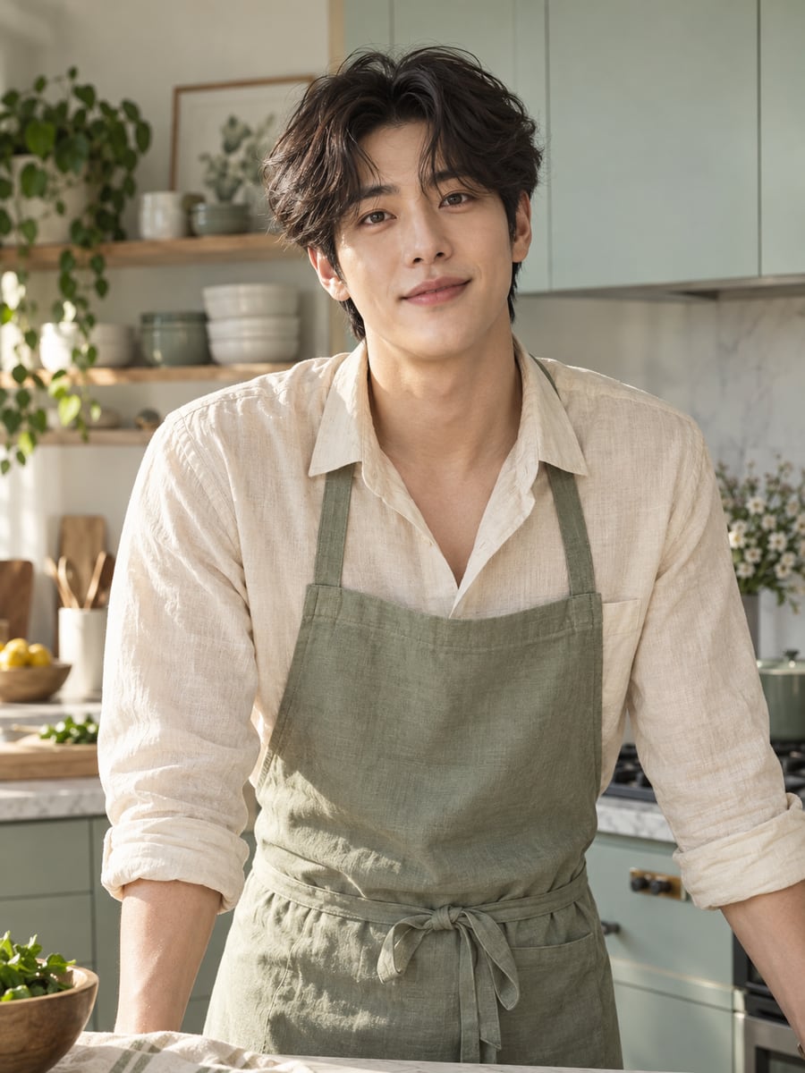 Elio Park, a fictional virtual food creator, in an editorial portrait